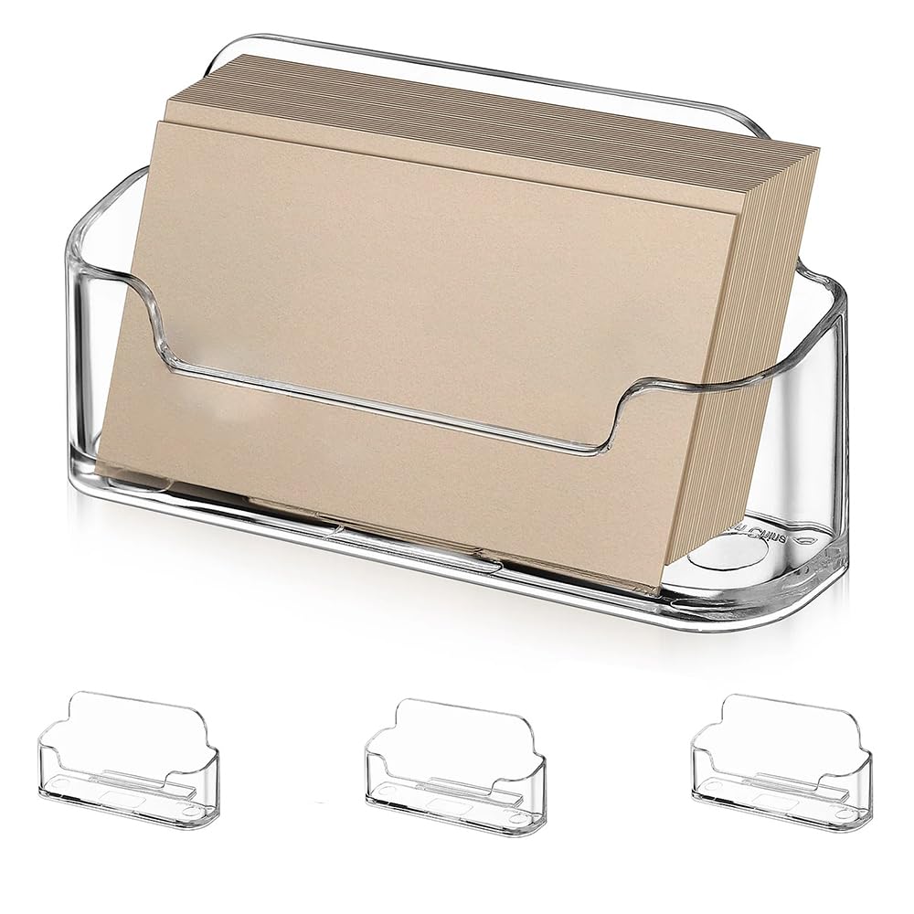 Amazon.co.jp: XINSHEYE アクリル 卓上名刺スタンド (3個入り) 横置き